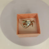 Silver Elephant ring, gift for good luck, handmade jewelry