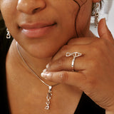 Handmade Sterling Silver DNA Helix Ring: Science Jewelry Gift