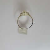 Sterling Silver Marquis Zirconia Engagement Ring