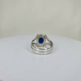 Handmade Faceted Sapphire Ring: Sterling Silver September Birthstone