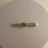 Sterling silver tie bar, Gye Nyame mens gift