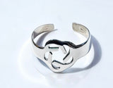 Wide Silver bracelet, meaningful Handmade jewelry, Celtic inspired design, thick sturdy cuff bracelet