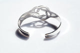 Wide Silver bracelet, meaningful Handmade jewelry, Celtic inspired design, thick sturdy cuff bracelet