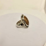 Handmade Brown Calcite Sterling Silver Ring - Size 8
