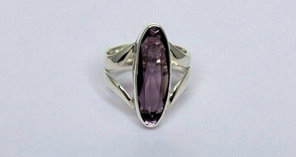 Amethyst ring, sterling silver ring size 6, February birthstone, 6th wedding anniversary gift, handmade jewelry, Mothers Day Gift
