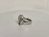 Sterling Silver Cowrie Shell Ring: Handmade Good Luck Jewelry