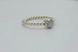 Moonstone ring, gift for new beginnings, dainty sterling silver ring,  handmade jewelry, September birthstone