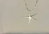 Silver Starfish necklace, ocean inspired jewelry, gift to bring intuition, growth, this celestial being represents Divine Love
