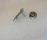 Silver Caduceus Pin: Medical Symbol Jewelry for Doctors