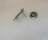 Medical Mom, Caduceus Pin, silver medical symbol jewelry for moms, staff of Hermes, Medical pin gift ideas