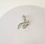 Silver Initial Necklace: Cursive Letter S Pendant