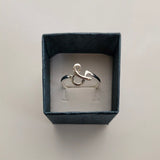 Silver Ampersand ring, and symbol ring, Clever conversation starter, AND?