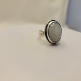 Moonstone ring, gift for new beginnings, sterling silver statement ring, handmade jewelry, September birthstone