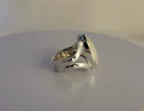 Handmade Moonstone Sterling Silver Statement Ring - Size 9