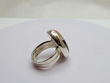 Handmade ring, oval brown stone, one of a kind, artisan jewelry