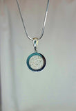 Handmade Sterling Silver Oval Pendant: Chester Allen 'Storm Within'