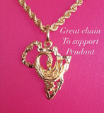 Gold rope chain, 14kt 24 inch 5mm, gift for him or her