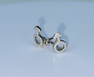 Male symbol earrings, Mars stud earrings