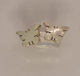 Butterfly earrings set, heart necklace set, handmade in sterling silver, a gift for transformation and change
