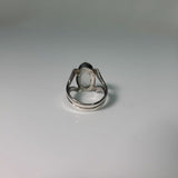 Smokey quartz ring, silver ring with faceted gemstone, stone of protection