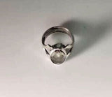 Smokey quartz ring, silver ring with faceted gemstone, stone of protection