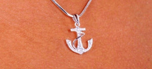 Anchor necklace, sterling silver mariners anchor pendant, Naval gift, Necklace for security, Mariners Cross pendant, graduation gift