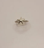 Silver Starfish ring, ocean inspired jewelry, gift to bring intuition, growth, celestial being represents Divine Love
