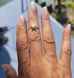 Silver Starfish ring, ocean inspired jewelry, gift to bring intuition, growth, celestial being represents Divine Love