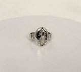 Sterling Silver Cowrie Shell Ring: Handmade Good Luck Jewelry