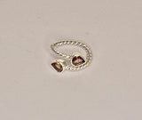 October birthstone, Pink tourmaline ring set in twisted sterling silver, breast cancer awareness month, Stone of love, and mental healing