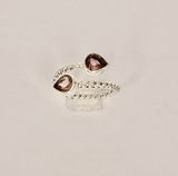 October birthstone, Pink tourmaline ring set in twisted sterling silver, breast cancer awareness month, Stone of love, and mental healing