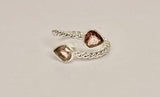 October birthstone, Pink tourmaline ring set in twisted sterling silver, breast cancer awareness month, Stone of love, and mental healing