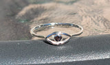 Handmade Sterling Silver Evil Eye Ring, Size 5