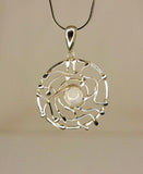Moonstone necklace, unique silver pendant, stone for New beginnings, September birthstone