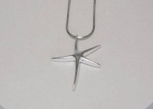 Silver Starfish necklace, ocean inspired jewelry, gift to bring intuition, growth, this celestial being represents Divine Love