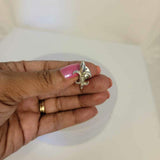 Fleur de lis Tie tack, handmade sterling silver pin,  signed by New Orleans jewelry artist Chester Allen Louisiana State symbol