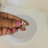 Fleur de lis Tie tack, handmade sterling silver pin,  signed by New Orleans jewelry artist Chester Allen Louisiana State symbol