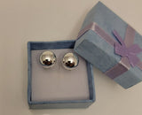 Ball earrings, 10mm, sterling silver, Matching accessory for other ball jewelry