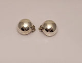 Ball clip on earrings, sterling silvers clips, gift for person with keloid skin or torn holes. Matching accessory for other ball jewelry