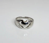 Silver Claddagh Promise Ring: Irish Celtic Handmade Jewelry