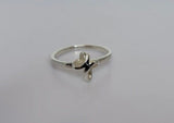 Cross ring, sterling silver, minimalist jewelry