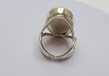 Handmade ring, oval black stone, one of a kind, artisan jewelry