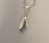 Cowrie shell Pendant, handmade sterling silver unique jewelry