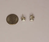 Opal stud earrings, sterling silver, October birthstone, gift for her