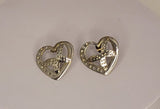 Sterling Silver Butterfly Heart Jewelry post earrings: Handmade Earrings