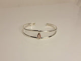 October birthstone, Pink tourmaline cuff set in sterling silver, breast cancer awareness month, Stone of love, and mental healing