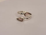 Teardrop Pink Tourmaline Sterling Silver Ring: October Birthstone