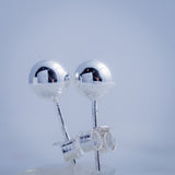 Ball earrings, 8mm, sterling silver, Matching accessory for other ball jewelry