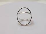 Sterling x ring, crisscross silver ring, versatile, conversation piece, paths cross ring, thumb ring