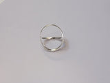 Sterling x ring, crisscross silver ring, versatile, conversation piece, paths cross ring, thumb ring